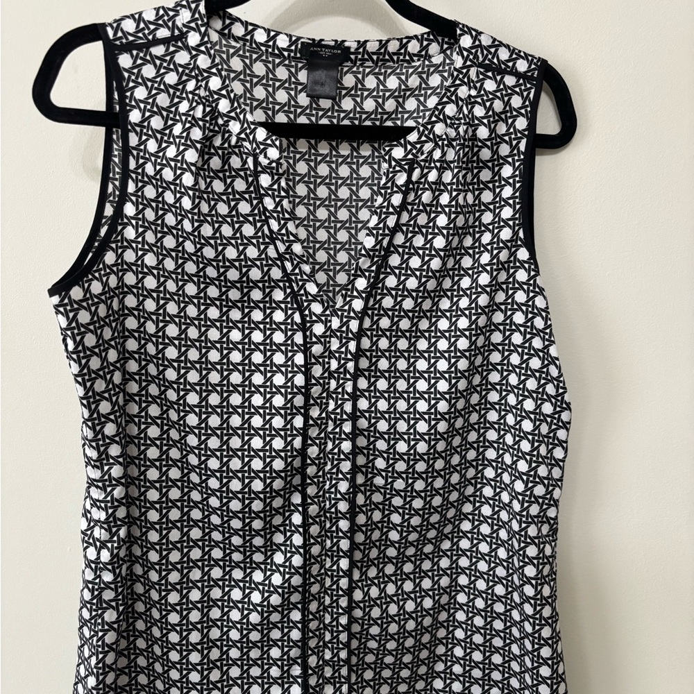 Ann Taylor Black & White Blouse